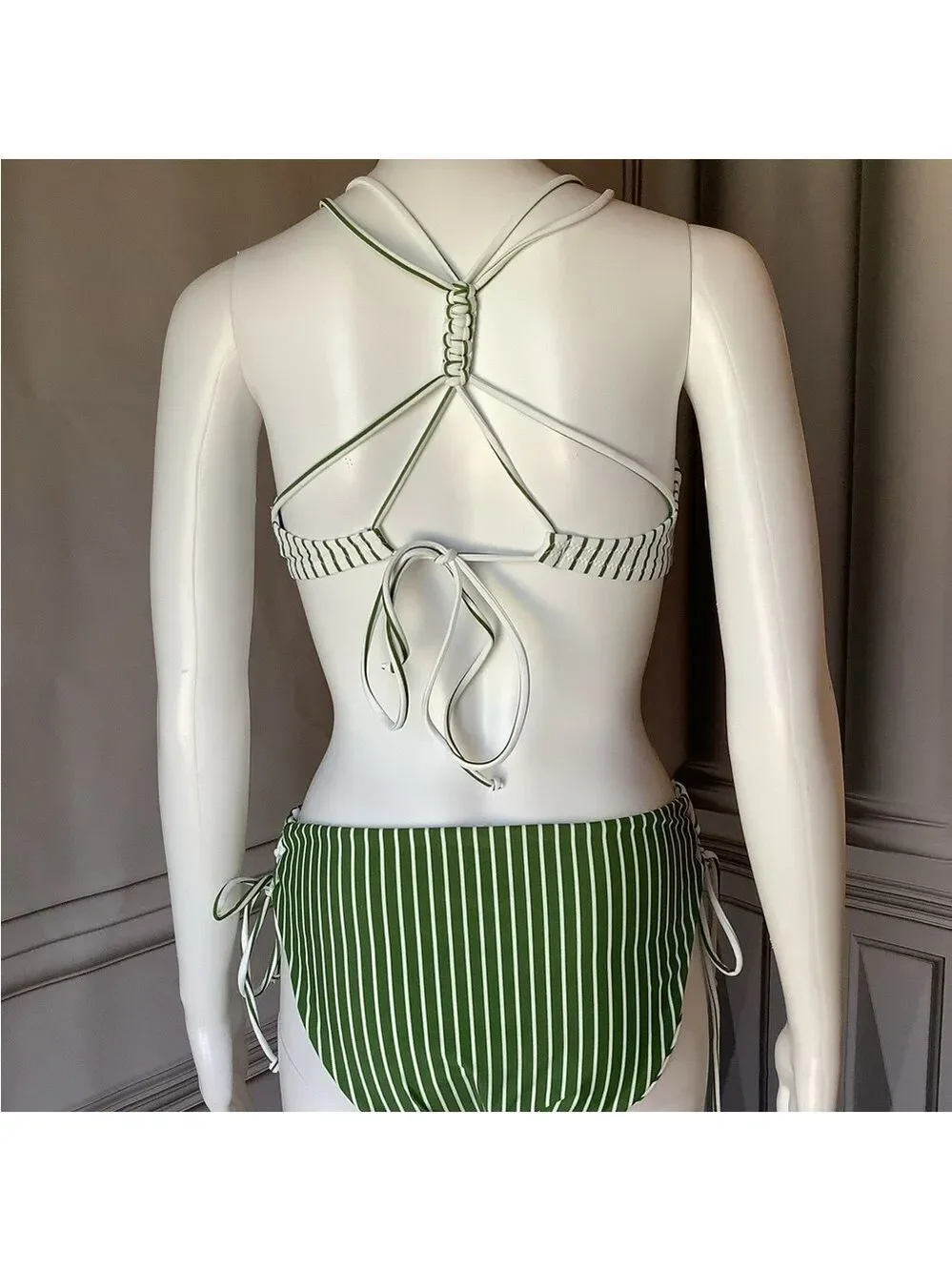 **CUPSHE** 2 Piece Bikini Back Braided Straps with Reversible Bottom Large NWT